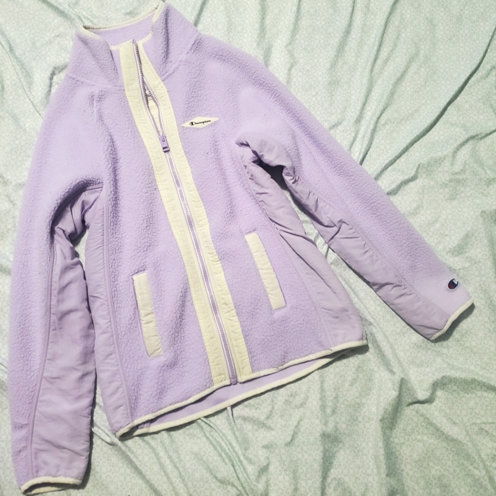 Champions White/Purple Sherpa Jacket